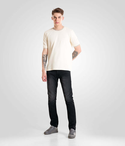 Crew Neck Tshirt |Cool Tech + UV Protectant + Anti Odour  PEARLOFFWHITE