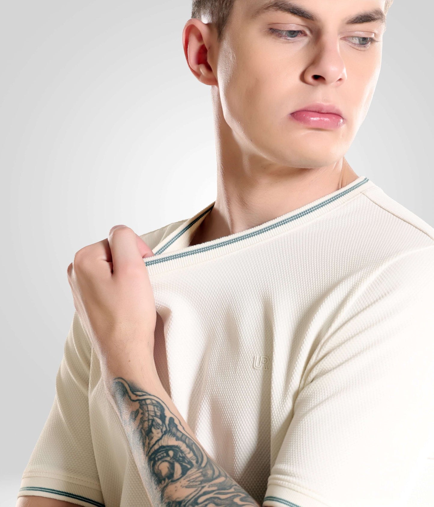 Crew Neck Tshirt |Cool Tech + UV Protectant + Anti Odour  PEARLOFFWHITE