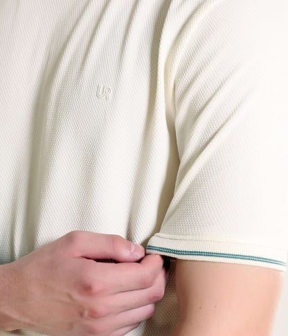 Crew Neck Tshirt |Cool Tech + UV Protectant + Anti Odour  PEARLOFFWHITE