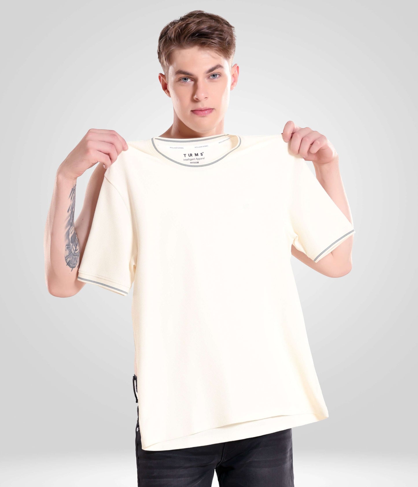 Crew Neck Tshirt |Cool Tech + UV Protectant + Anti Odour  PEARLOFFWHITE