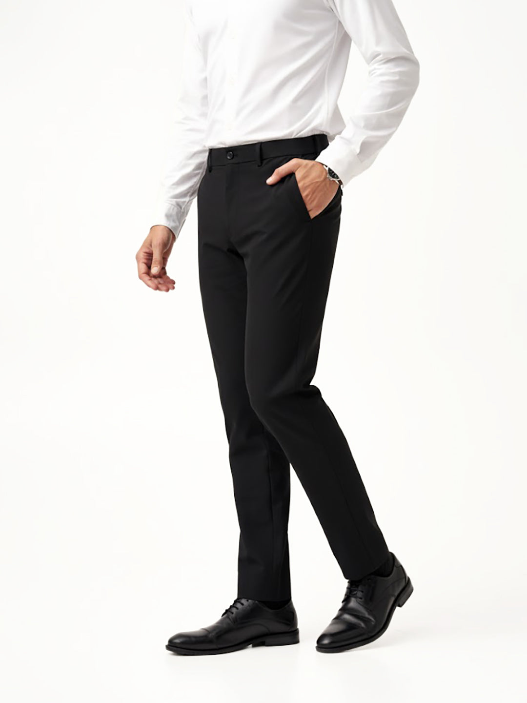 Everyday Black Slim Fit Stretch Formal Pants