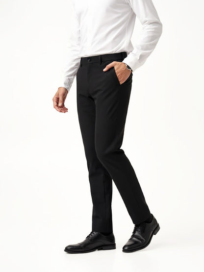 Everyday Black Slim Fit Stretch Formal Pants