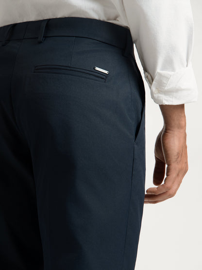 Japanese Navy Straight Fit Pleated Formal Trousers