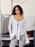 Soft Jersey Front Tie Top
