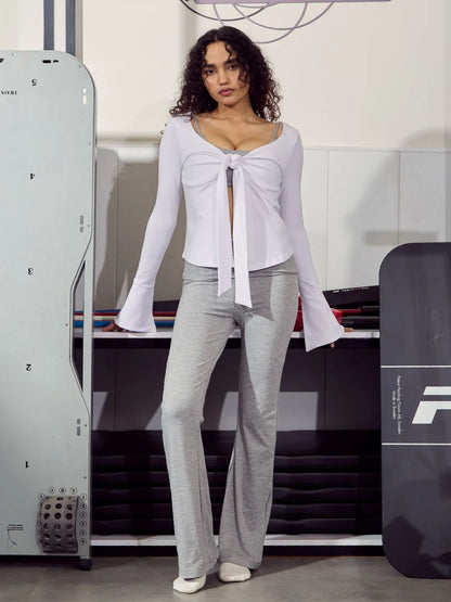 Soft Jersey Front Tie Top
