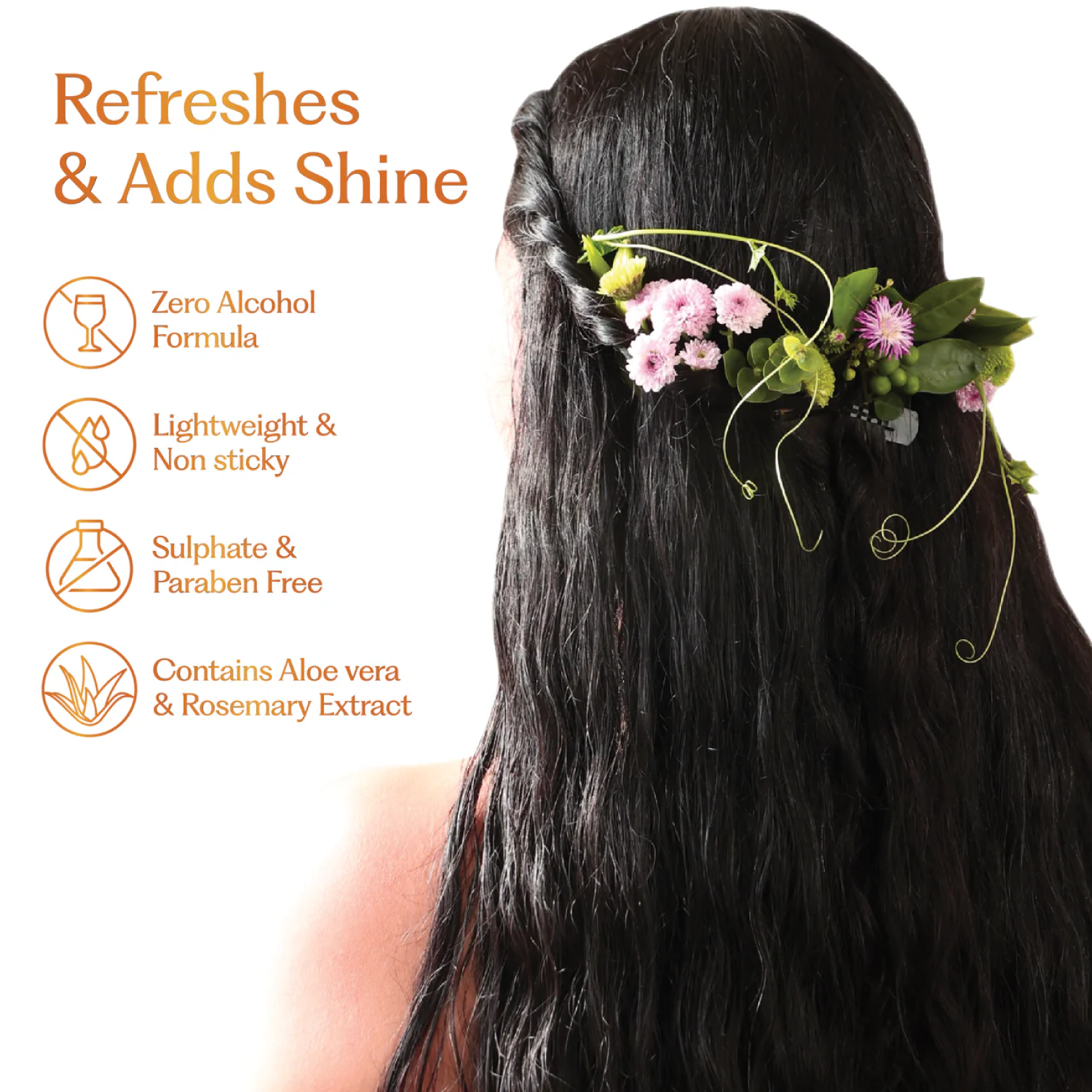 Wildflower Hair Perfume For Women, Floral Hair Mist Scent, Alcohol Free Long Lasting (50ml) | Sacred Grove at Broadway