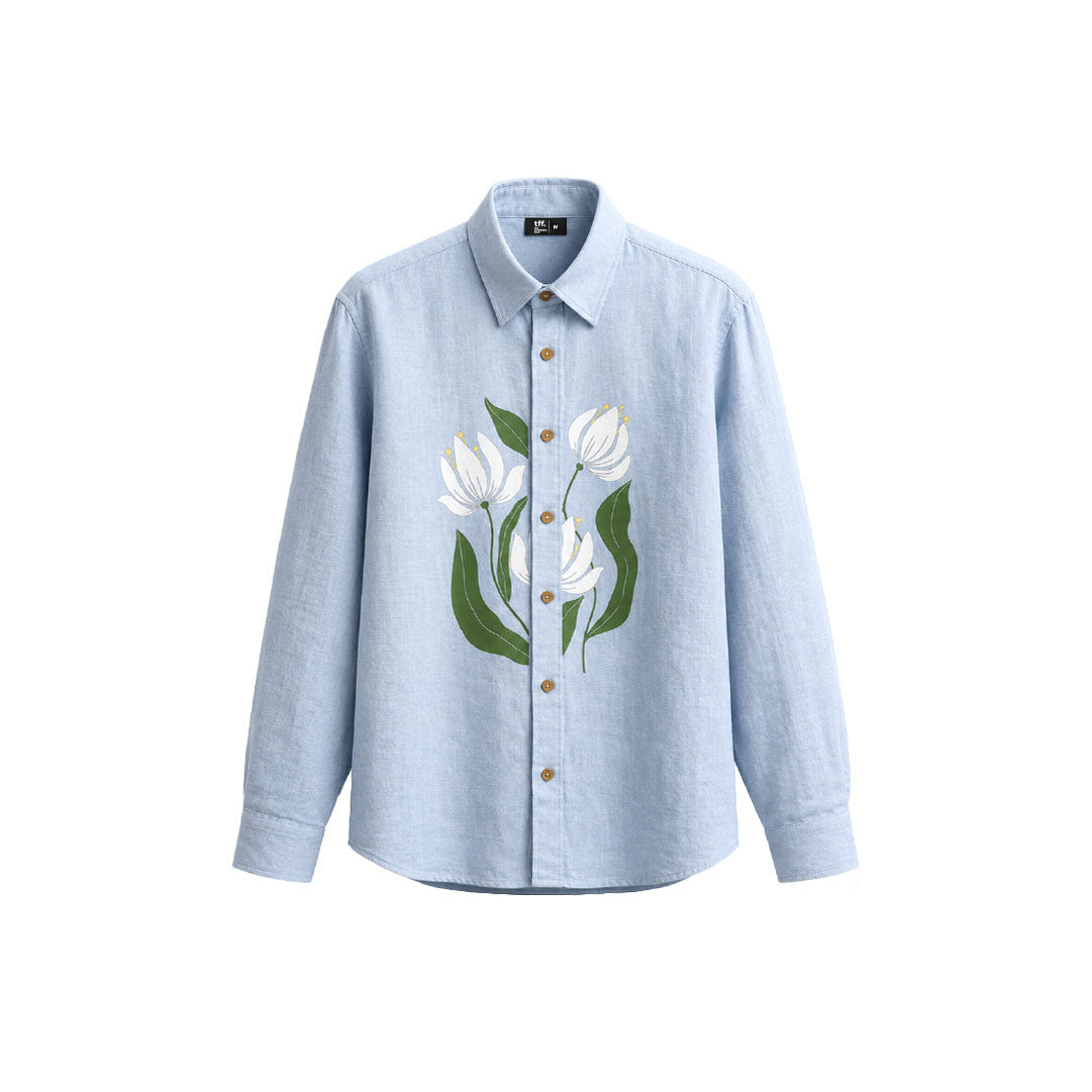 White Lotus Full Sleeve Linen Shirt