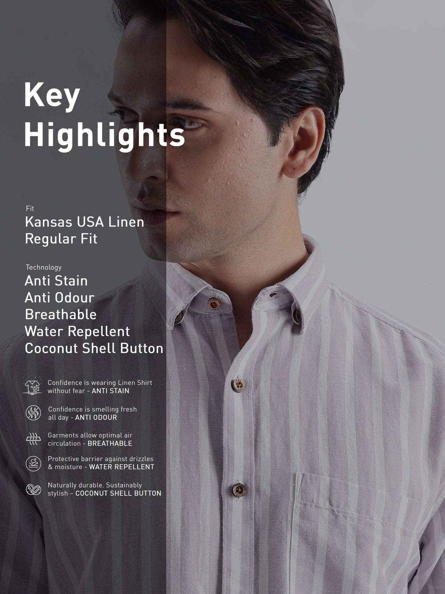 Shirt | Anti Stain Anti Odor Water Repellent  WILDLAVENDER