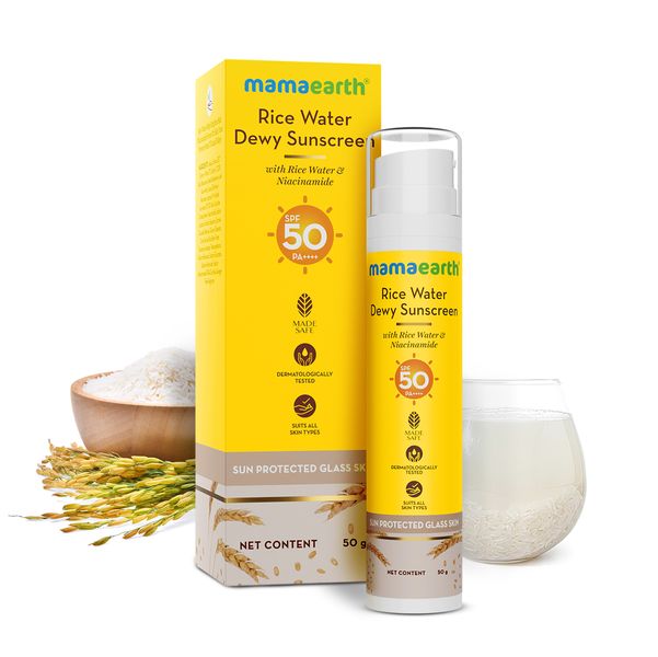 Mama Earth ME Rice Water Dewy Sunscreen | Mamaearth at Broadway
