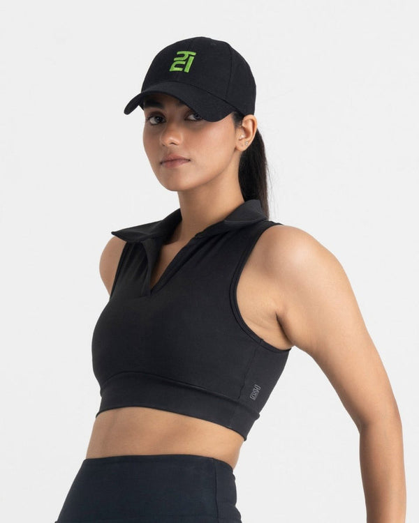 Zen Polo-Neck 2-in-1 Crop Top