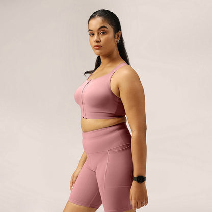 Zip-Up Sports Bra