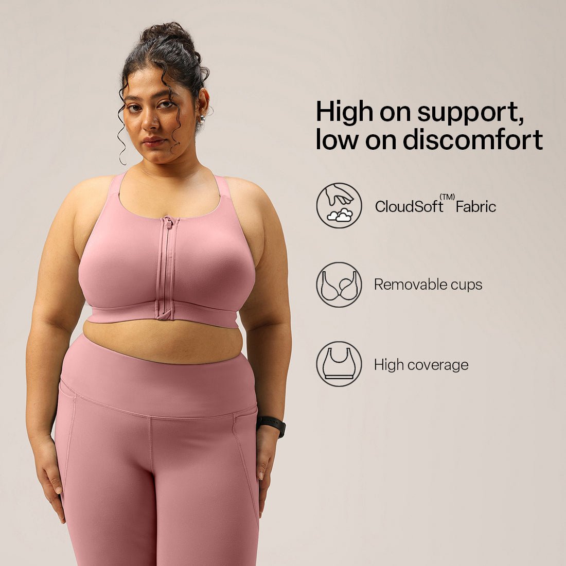 Zip-Up Sports Bra