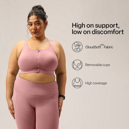 Zip-Up Sports Bra