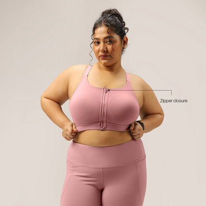 Zip-Up Sports Bra